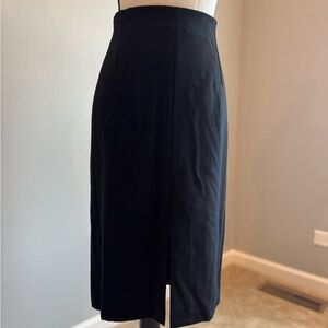 White House Black Market Classic Black Midi Skirt, Size 14